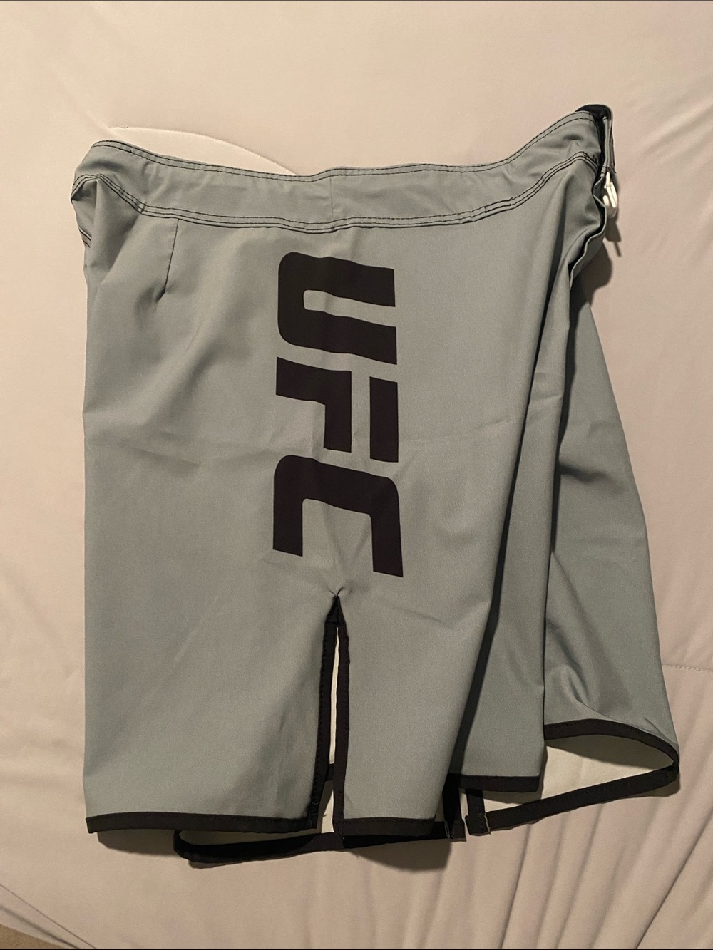 UFC Gray Athletic Training Shorts with Black Logo
